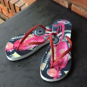 Capezio Flip Flops Ballerina Pointe Shoes Red Pink